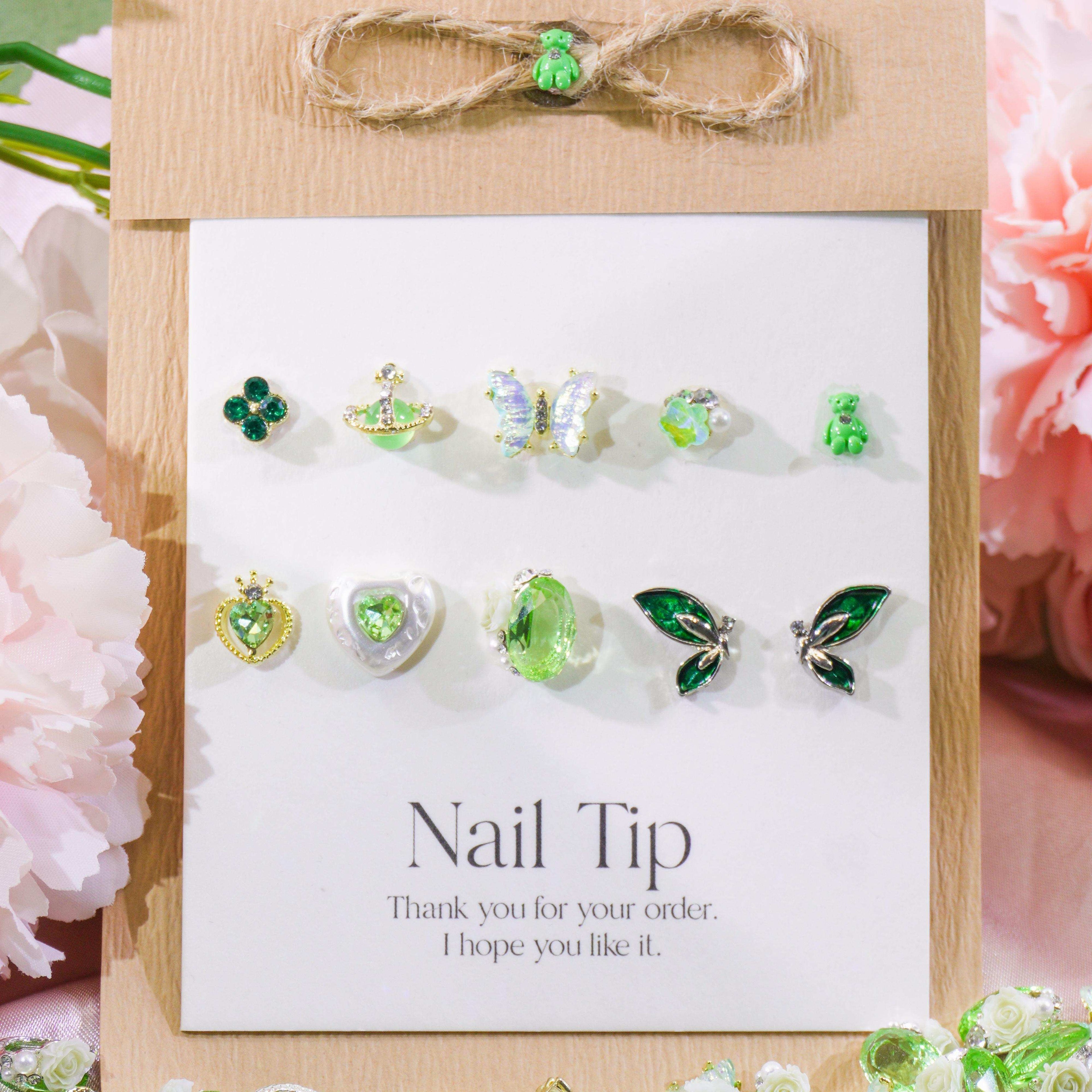 Green Serenade-Shine Shine DIY Metal Nail Charms