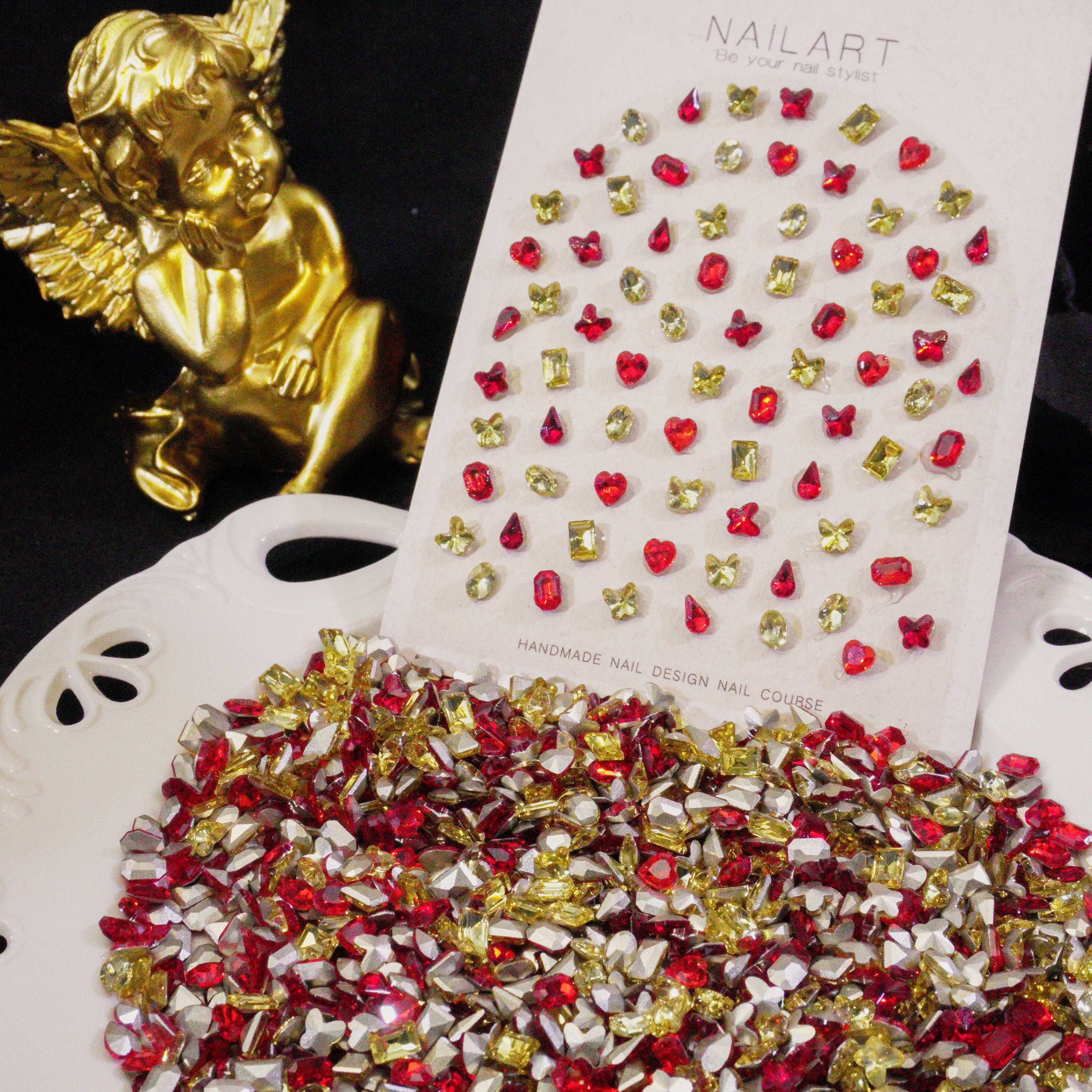 Ruby Radiance-Shine Shine DIY Glass Nail Charms