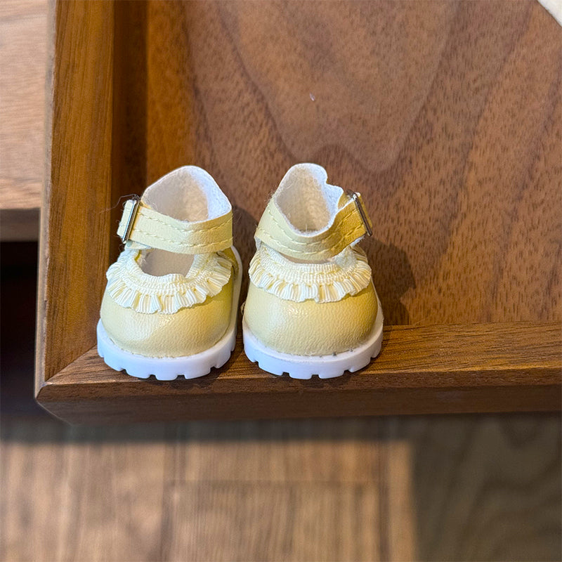 Pure Color Doll Shoes for 17cm Dolls (Labubu-Optimized Fit）