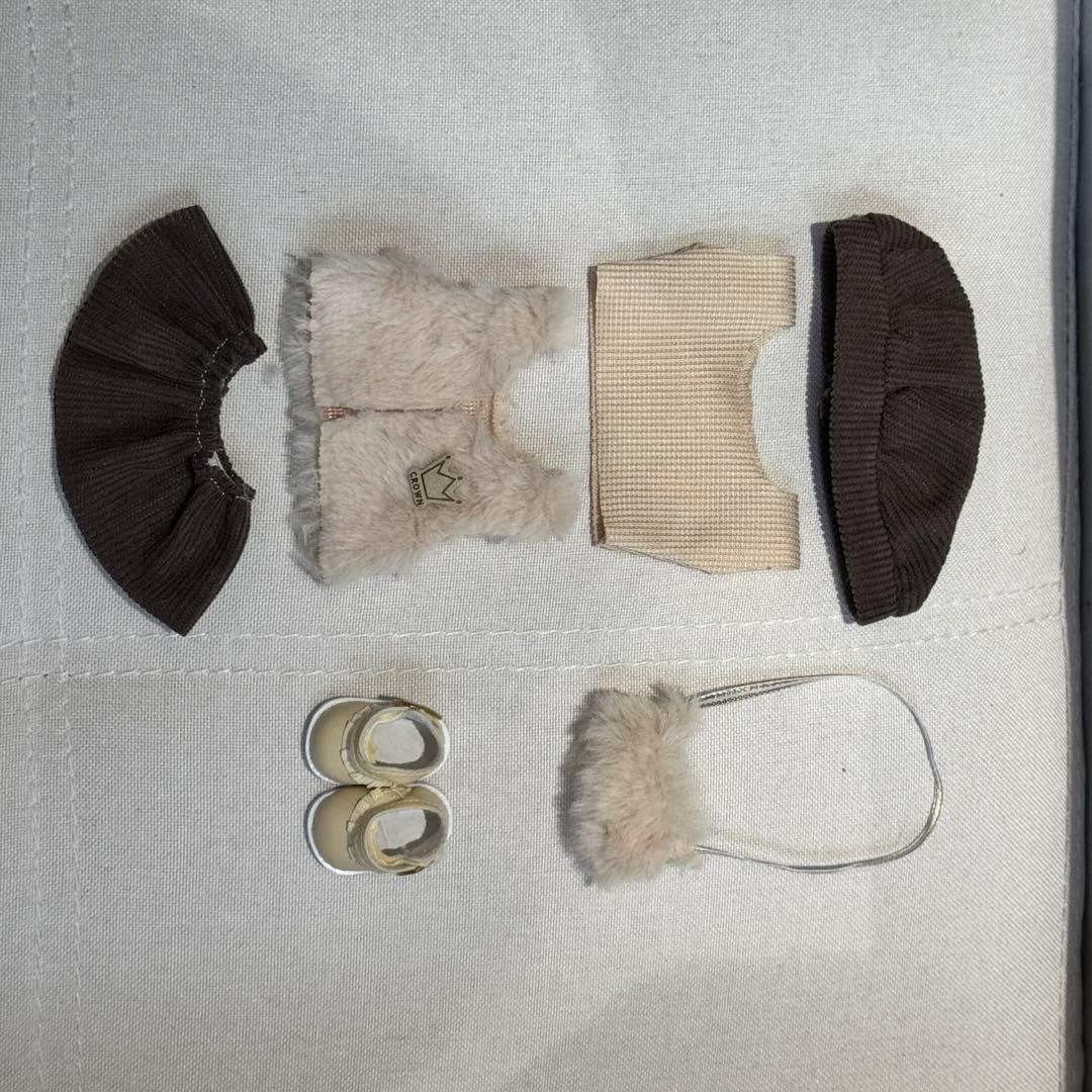 [WY-82] Snuggle Vest Set-for 17cm Dolls (Labubu-Optimized Fit)