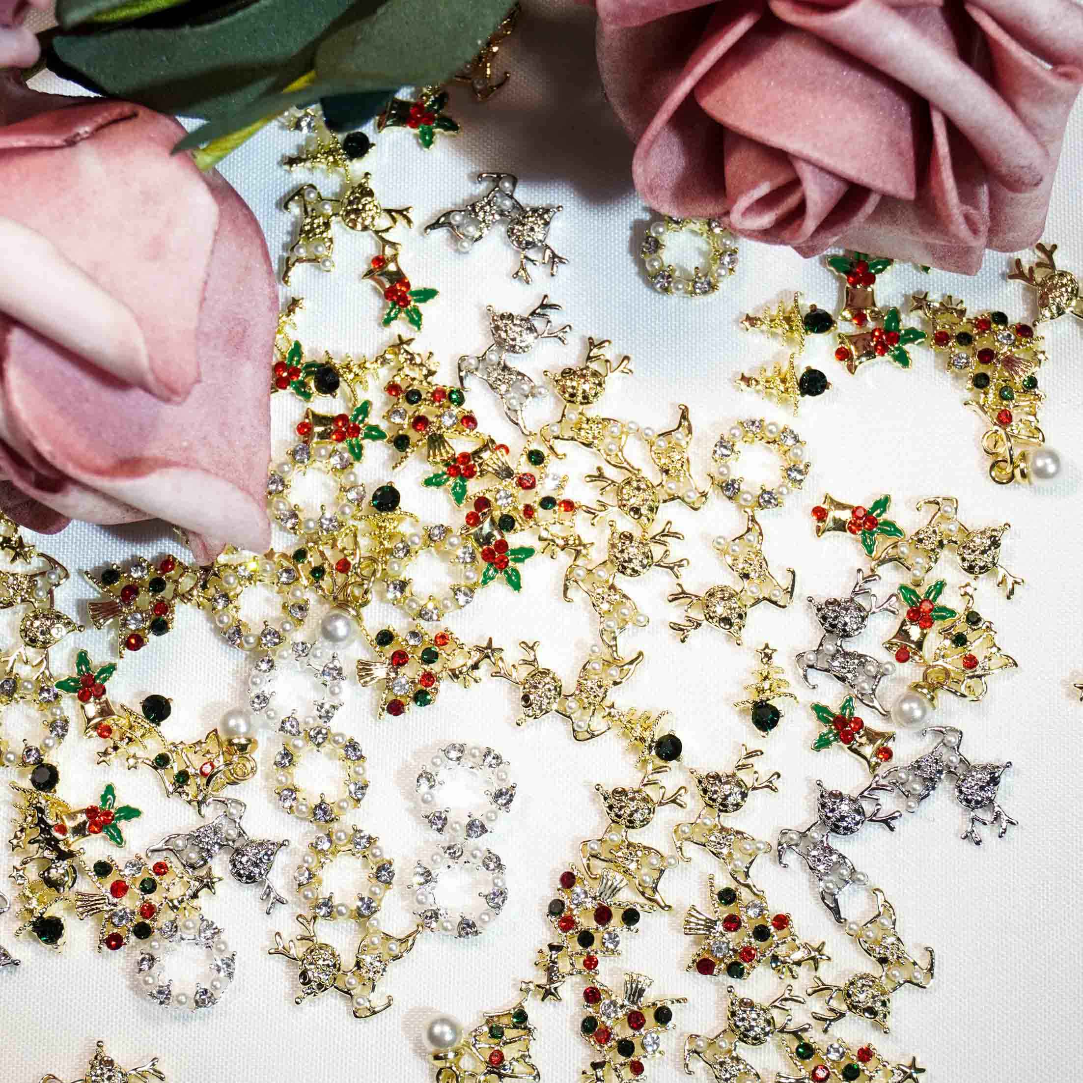 Christmas Greeting -Shine Shine DIY  Metal Alloy Nail Charms