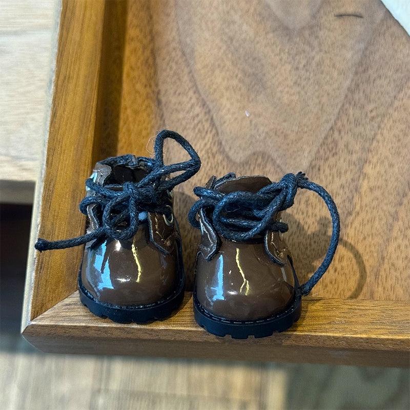 Pure Color Doll Shoes for 17cm Dolls (Labubu-Optimized Fit）