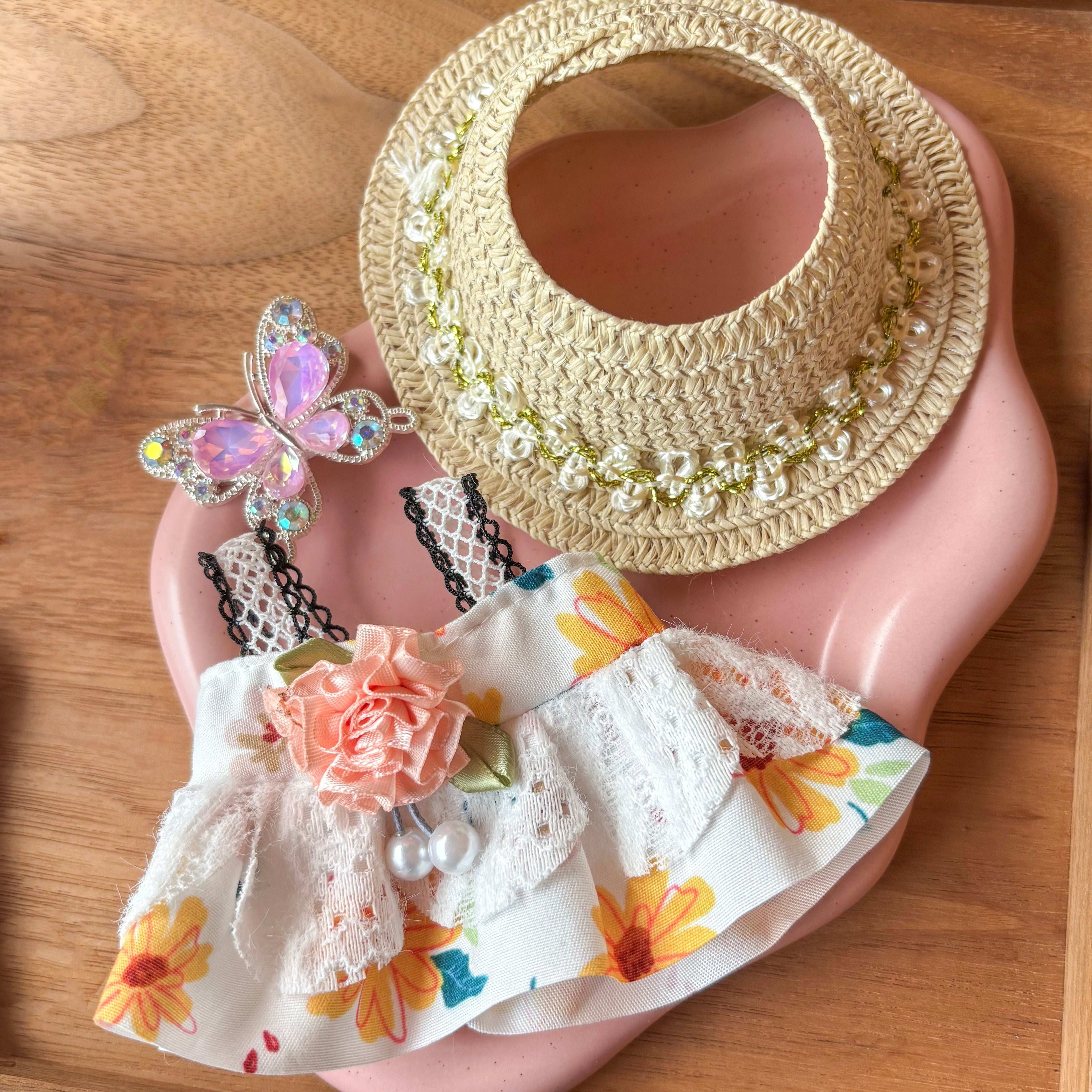 Pearl Tulle Daydream set-for 17cm Dolls (Labubu-Optimized Fit）×