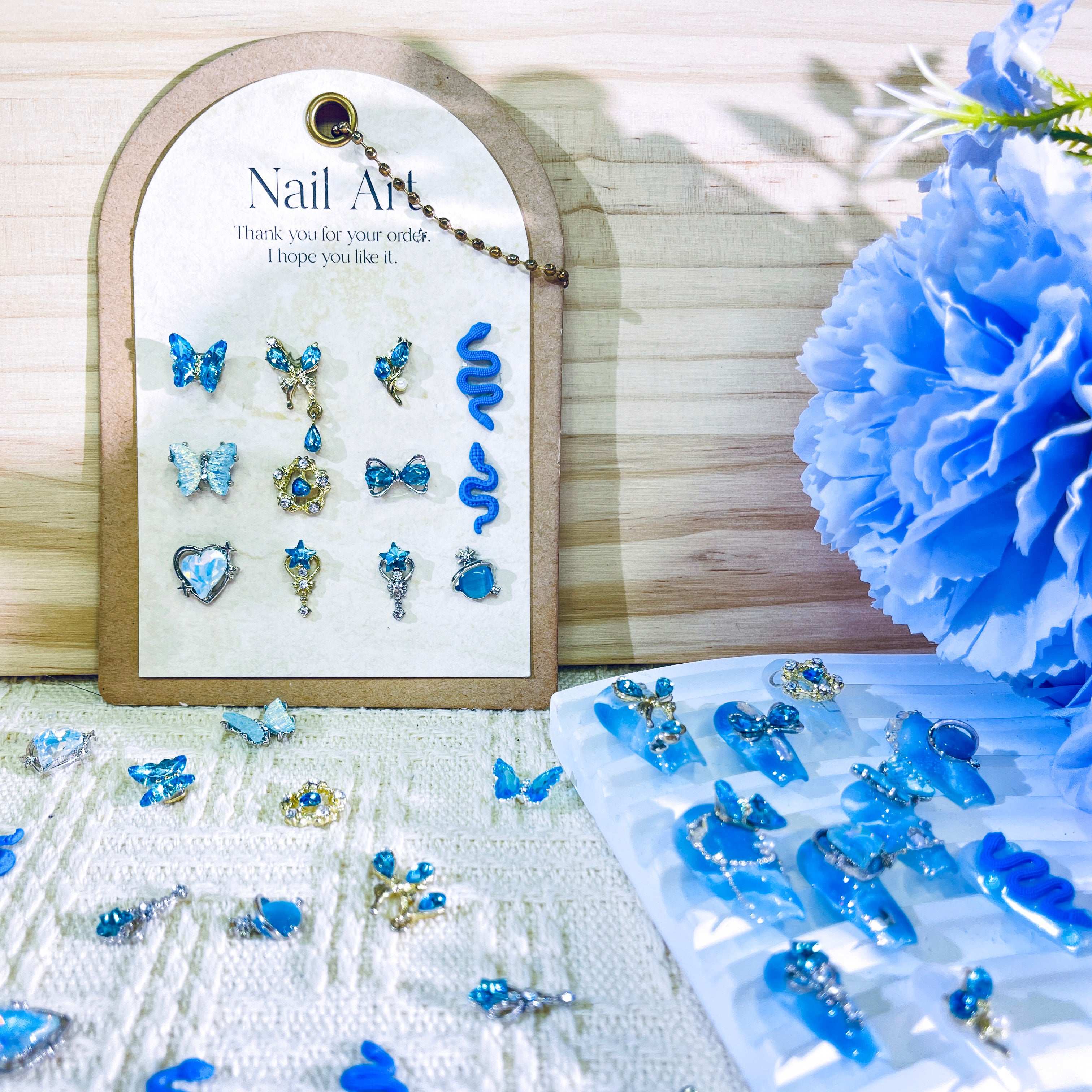 Blue Enchantress-Shine Shine DIY Metal Nail Charms