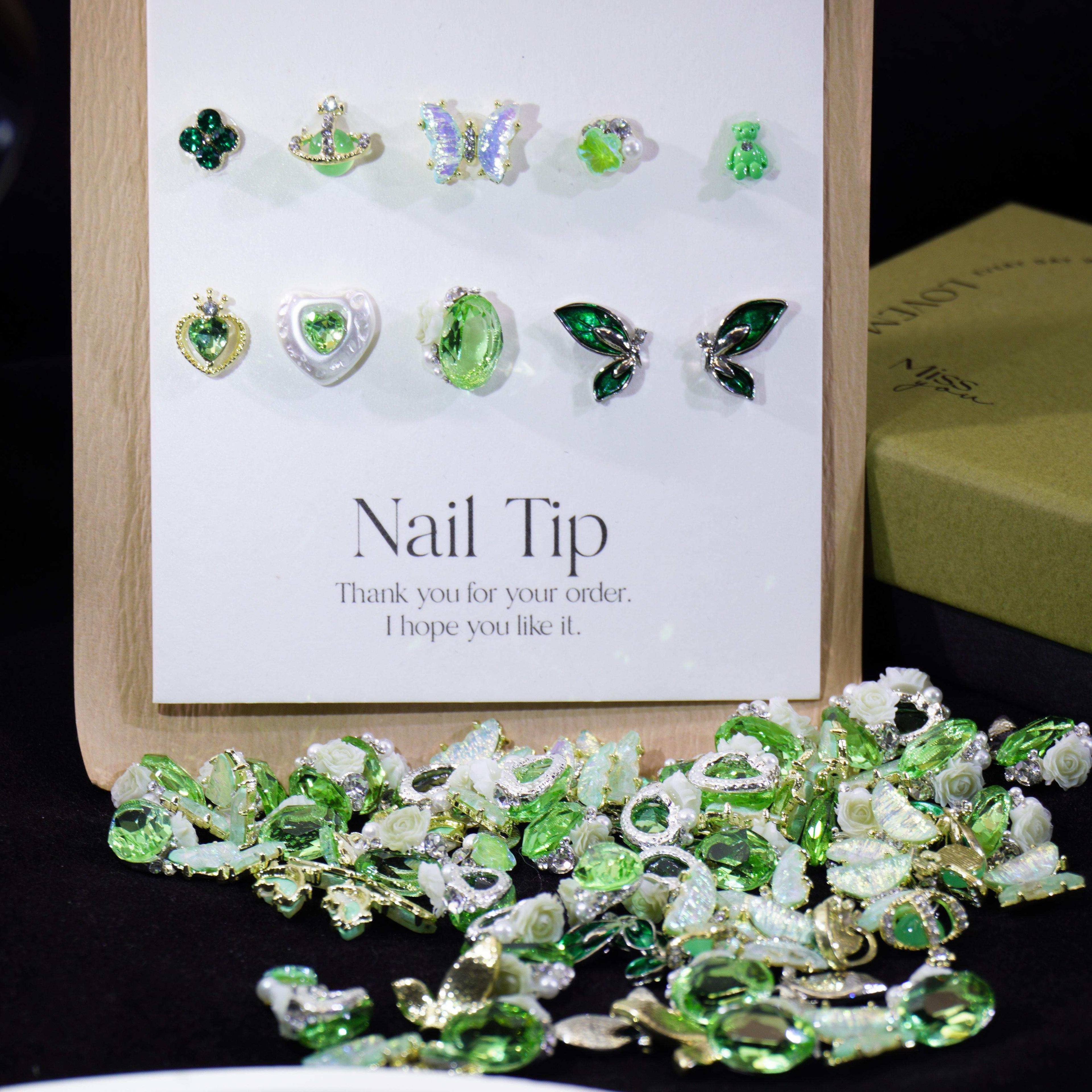 Green Serenade-Shine Shine DIY Metal Nail Charms
