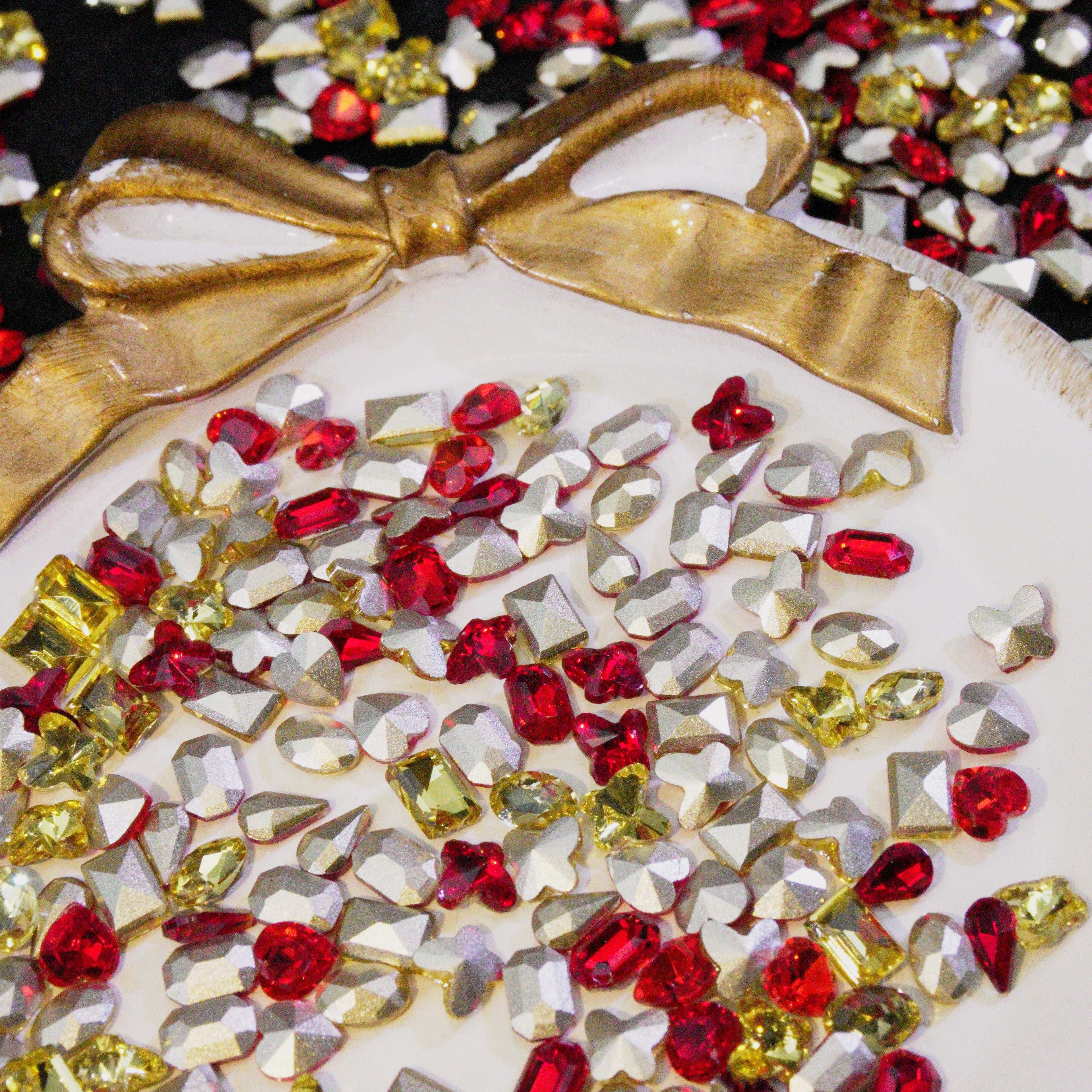 Ruby Radiance-Shine Shine DIY Glass Nail Charms