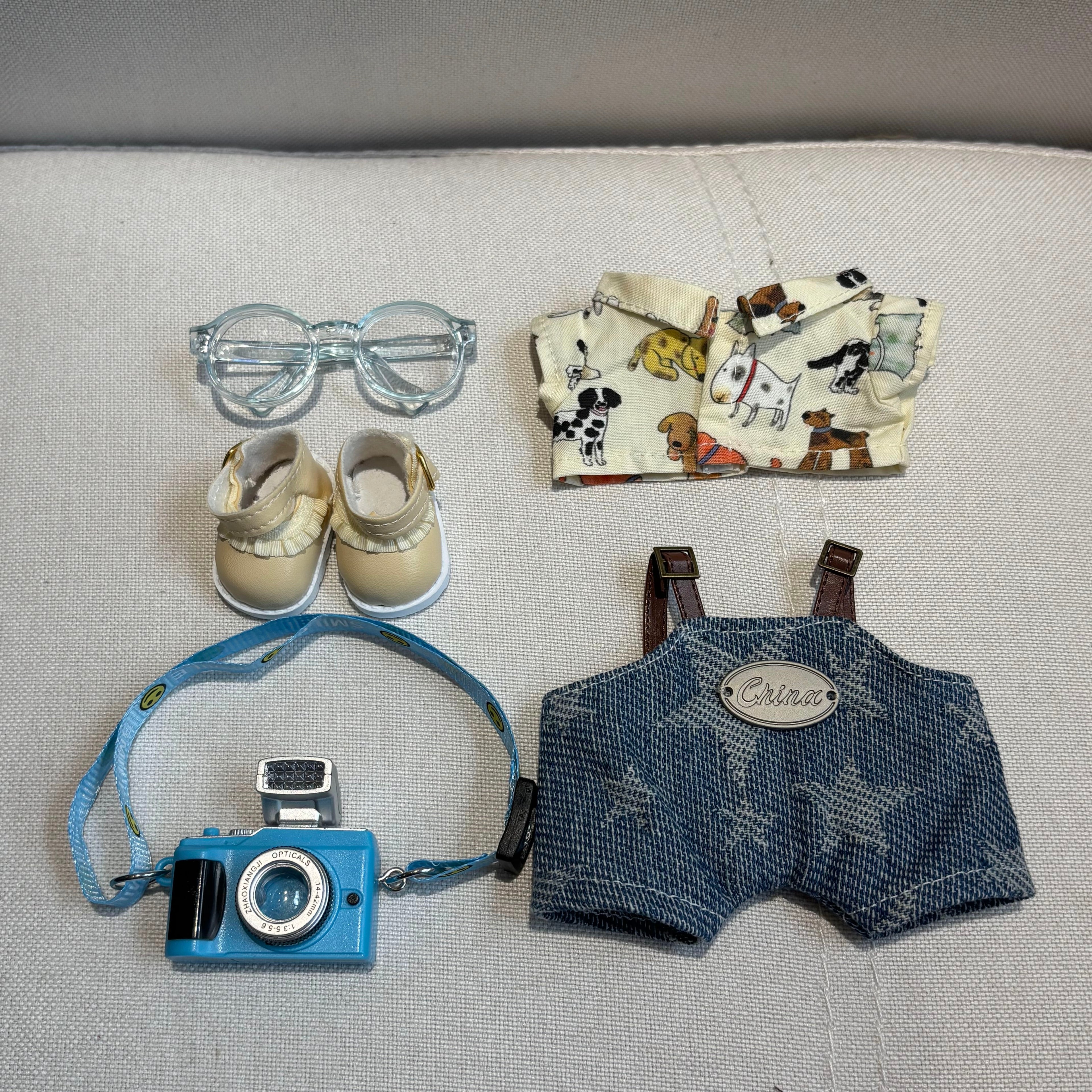 [WY-45]Denim Dreamers set-for 17cm Dolls (Labubu-Optimized Fit)