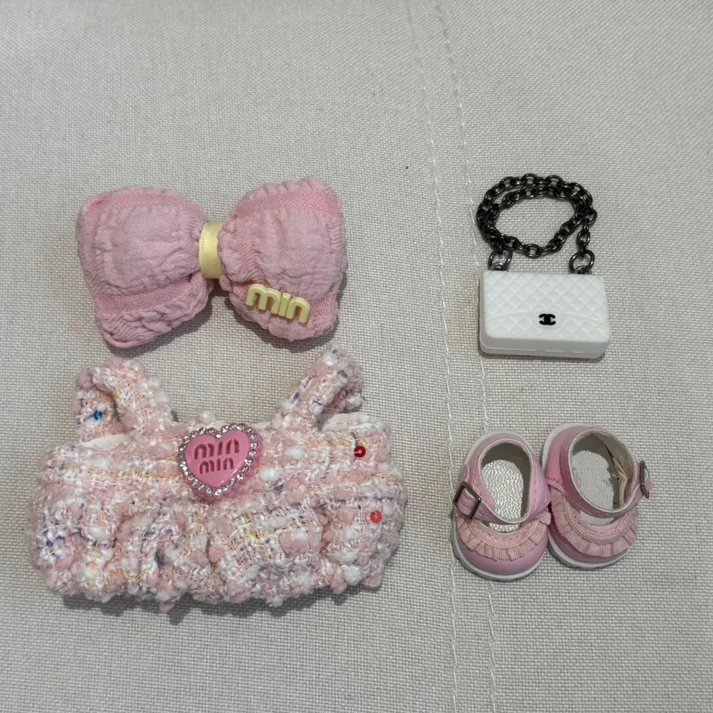 [WY-51]Pink Puff set-for 17cm Dolls (Labubu-Optimized Fit)