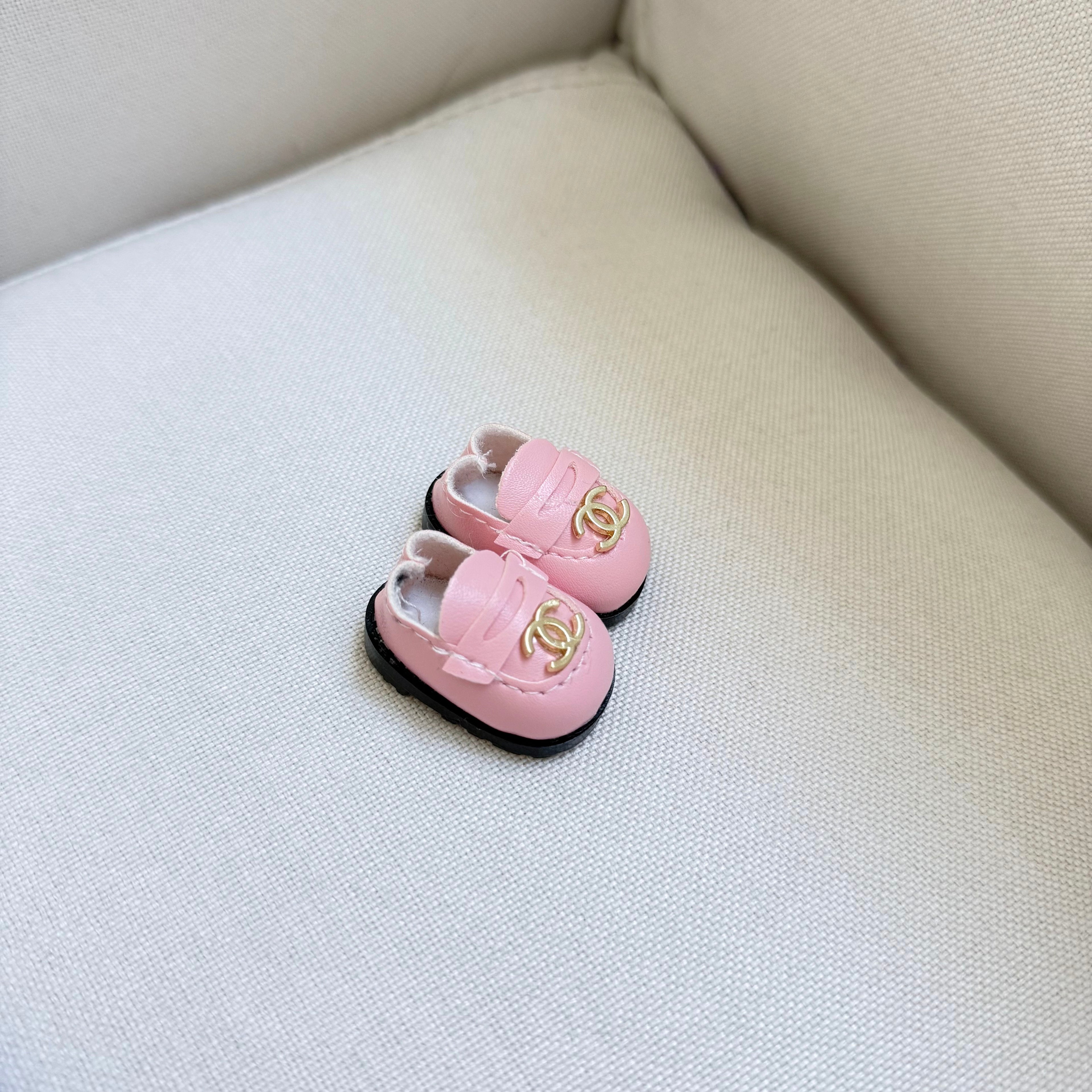 Chan*l Loafers-Doll Shoes for 17cm Dolls (Labubu-Optimized Fit)
