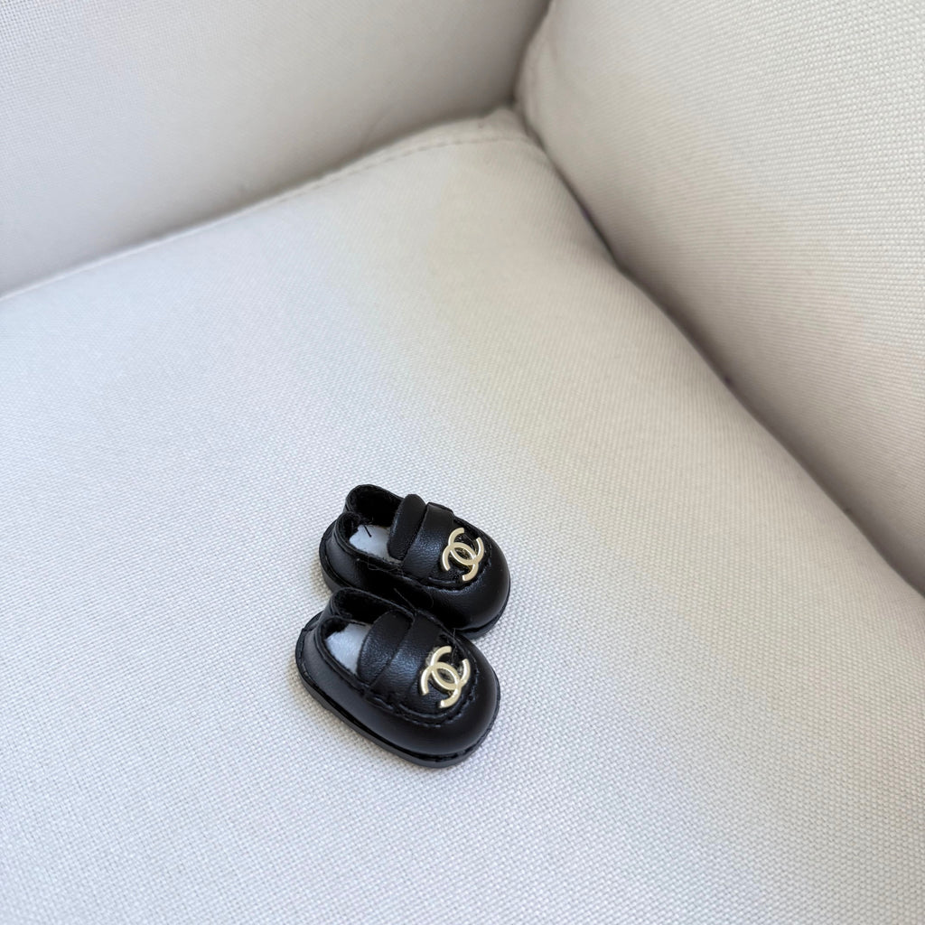 Chan*l Loafers-Doll Shoes for 17cm Dolls (Labubu-Optimized Fit)