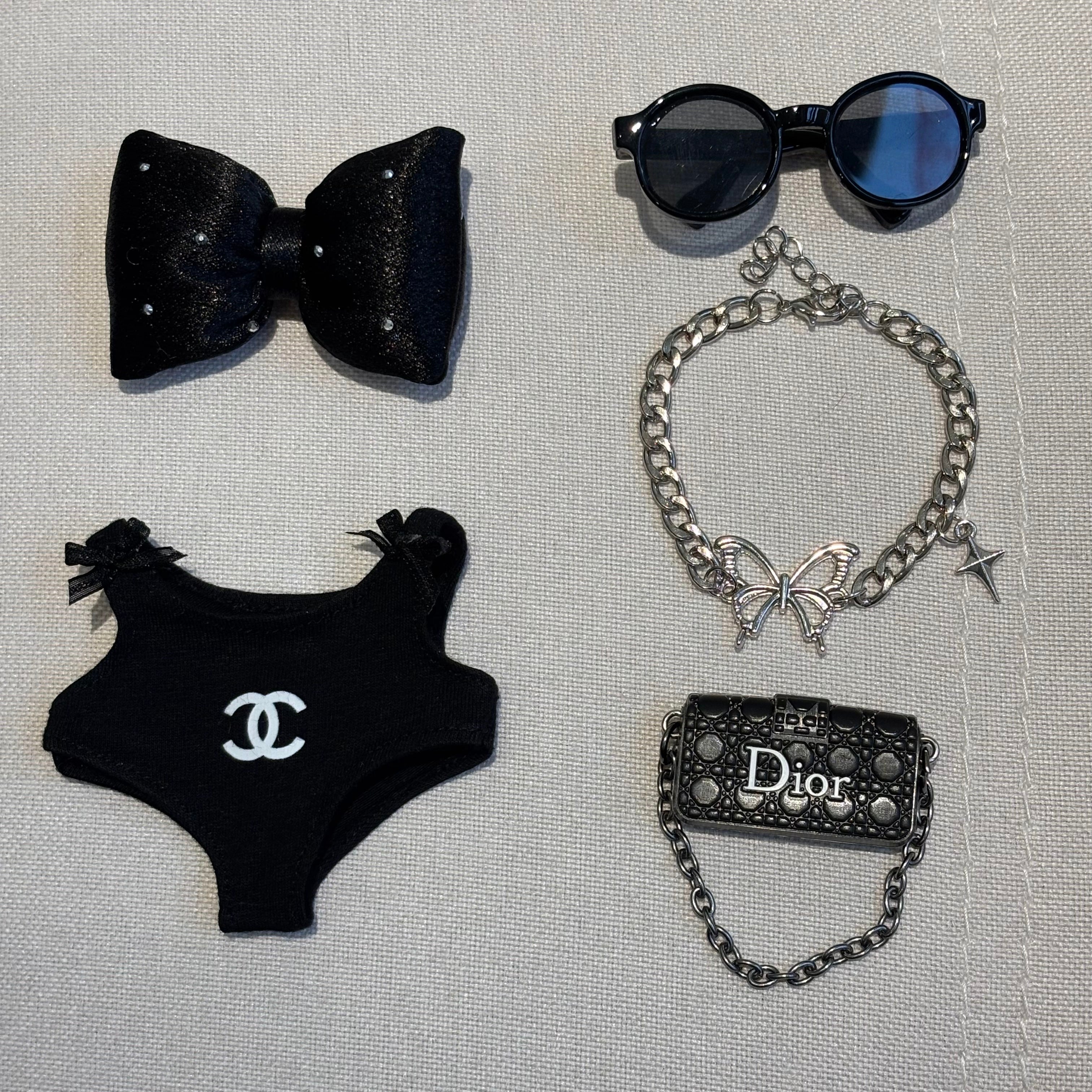 [WY-68]Camellia Swimming Suit set-for 17cm Dolls (Labubu-Optimized Fit)
