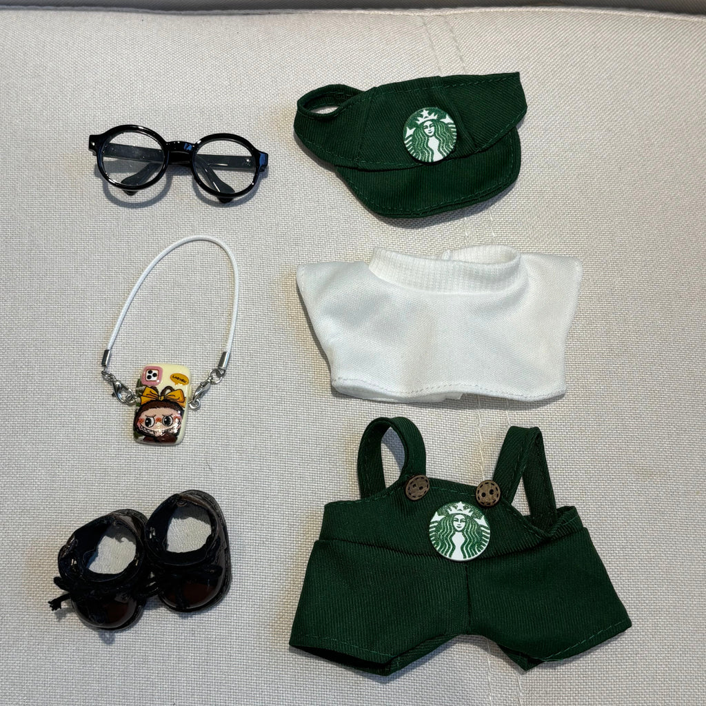 [WY-64]Starbucks Working Set-for 17cm Dolls (Labubu-Optimized Fit)