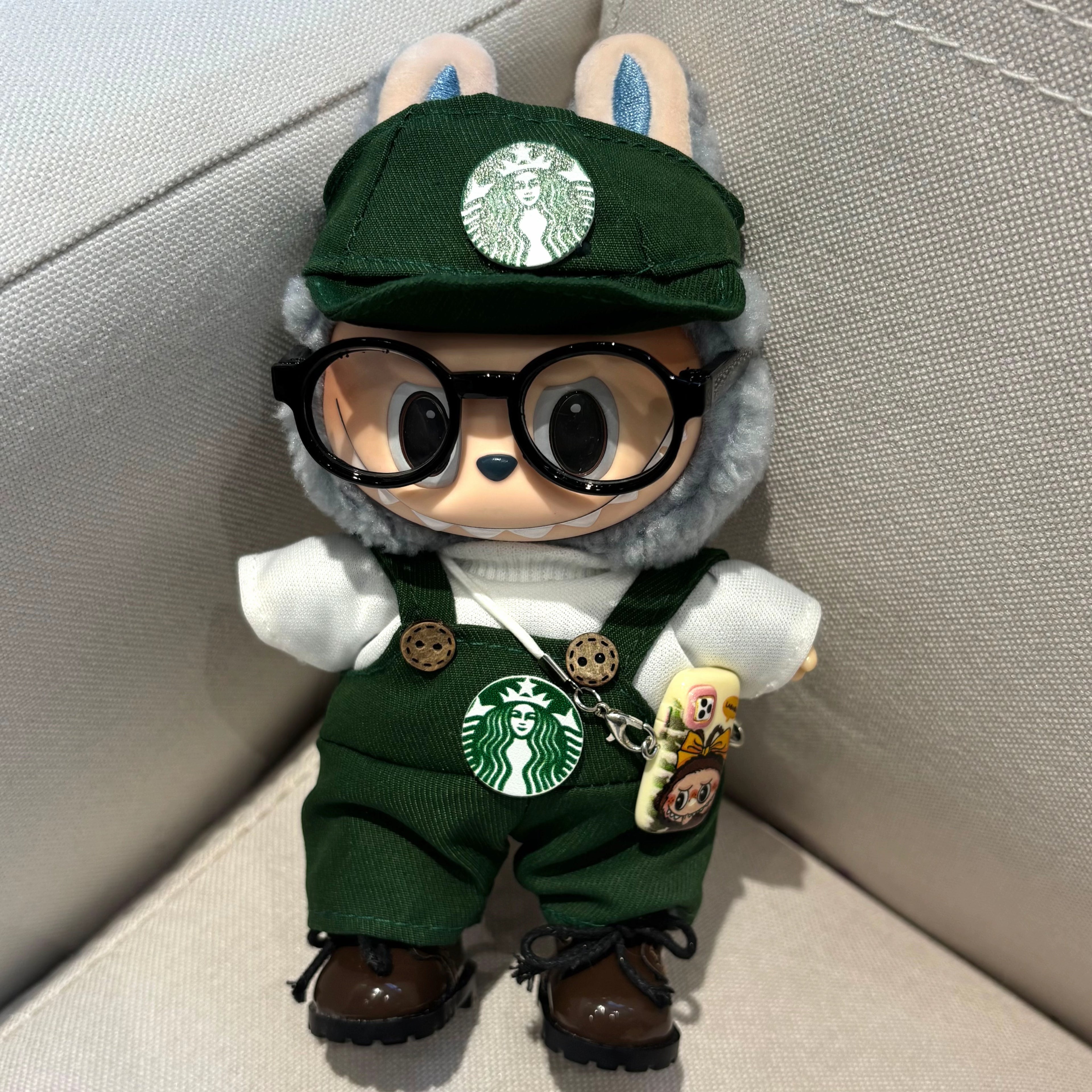 [WY-64]Starbucks Working Set-for 17cm Dolls (Labubu-Optimized Fit)