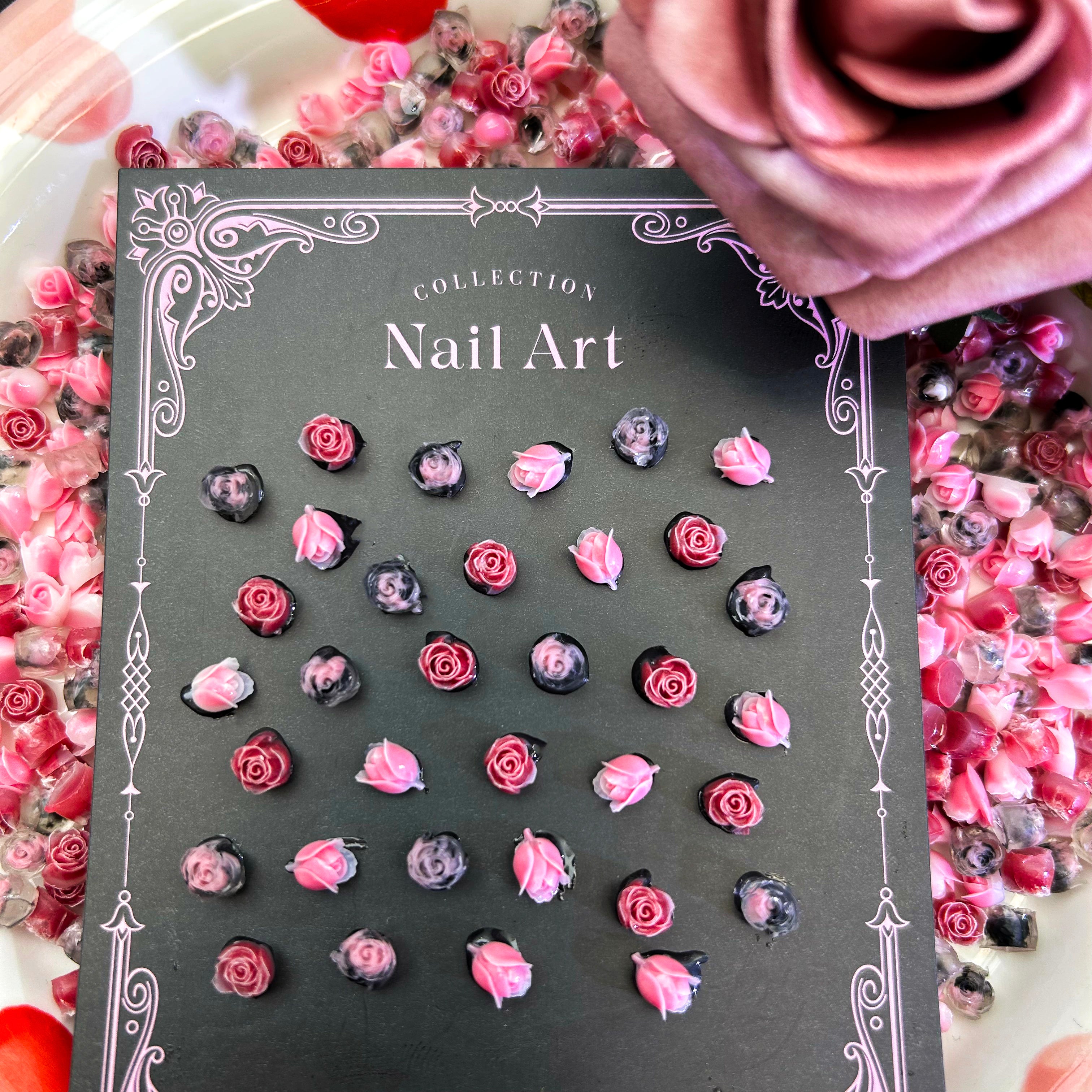 [NEW]Velvet Ink Rose-Shine Shine DIY Resin Nail Charms