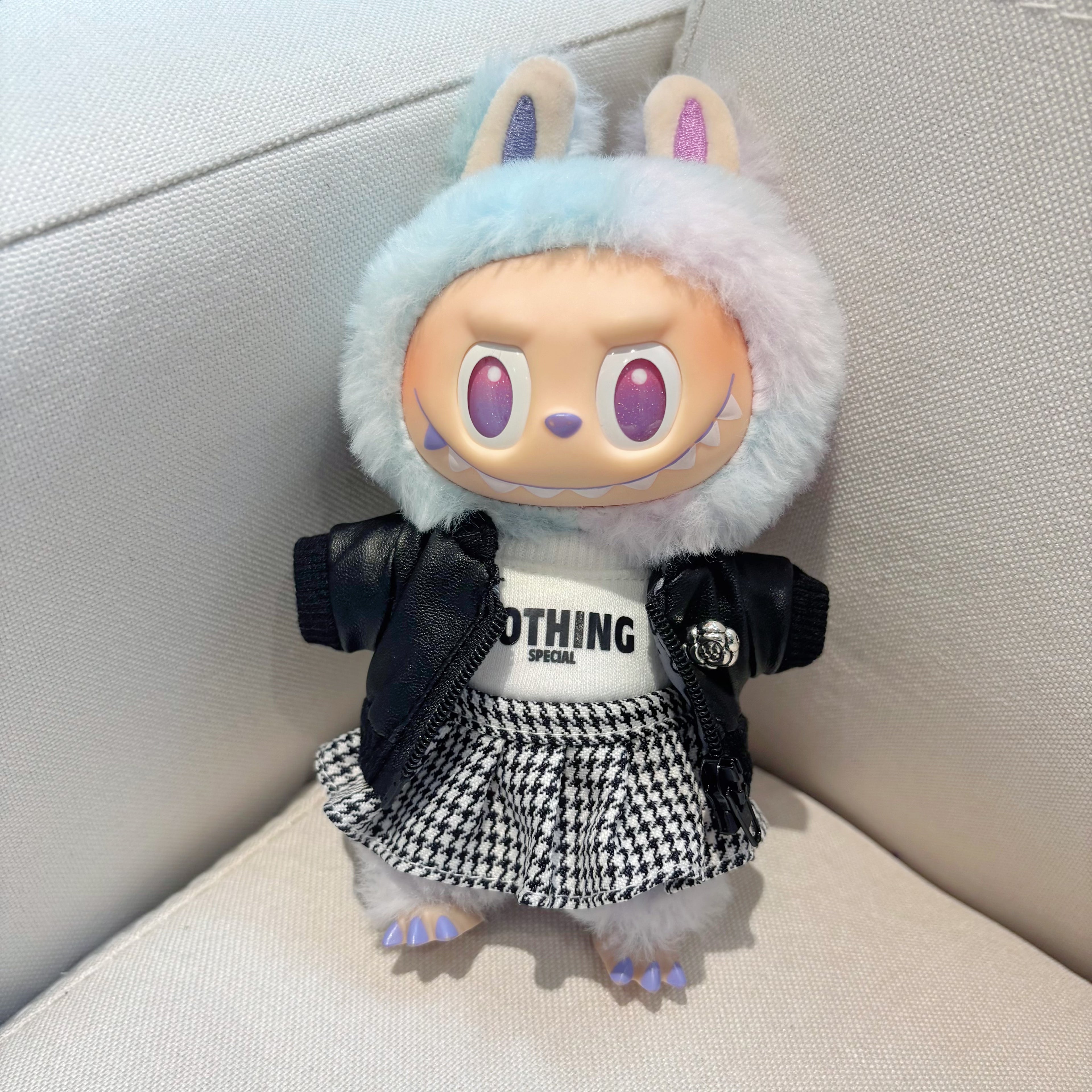 [WY-33]Chnel Leather Jacket set-for 17cm Dolls (Labubu-Optimized Fit）