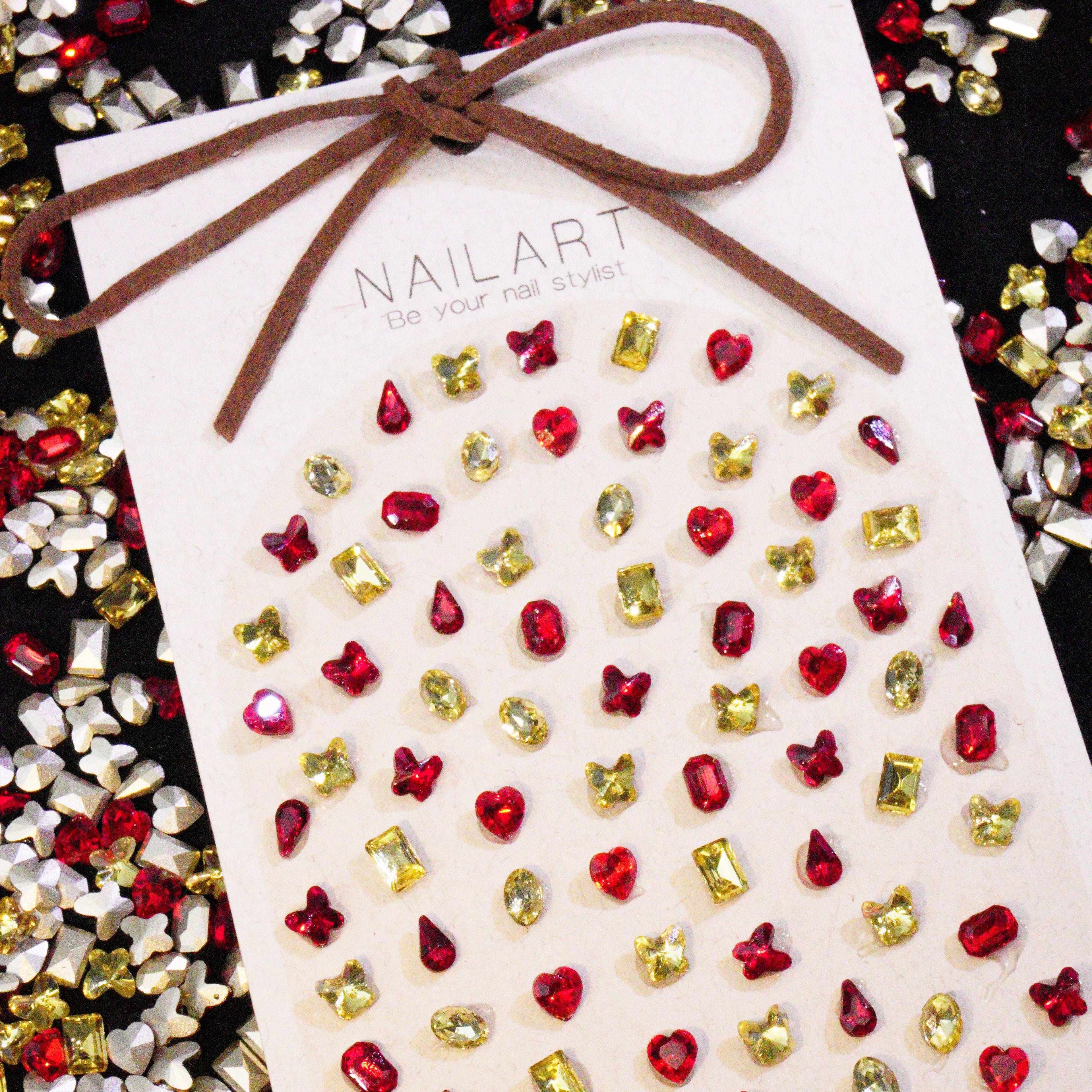 Ruby Radiance-Shine Shine DIY Glass Nail Charms