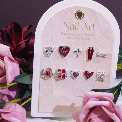 Crimson Panther-Shine Shine DIY Metal Nail Charms