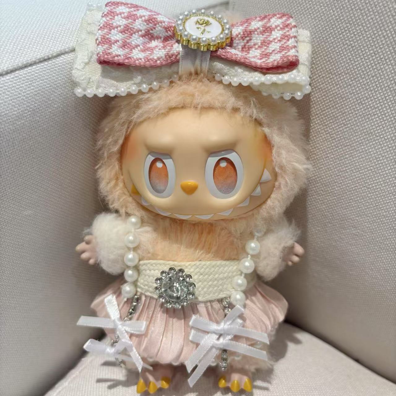 [WY-39]Pearl Bow Princess set-for 17cm Dolls (Labubu-Optimized Fit）