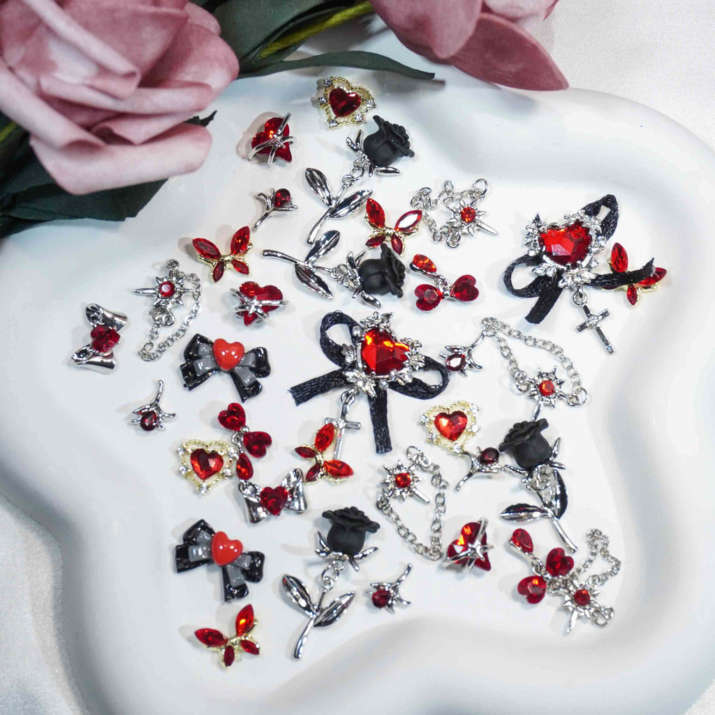 Rose with thorns-Shine Shine DIY Metal Nail Charms