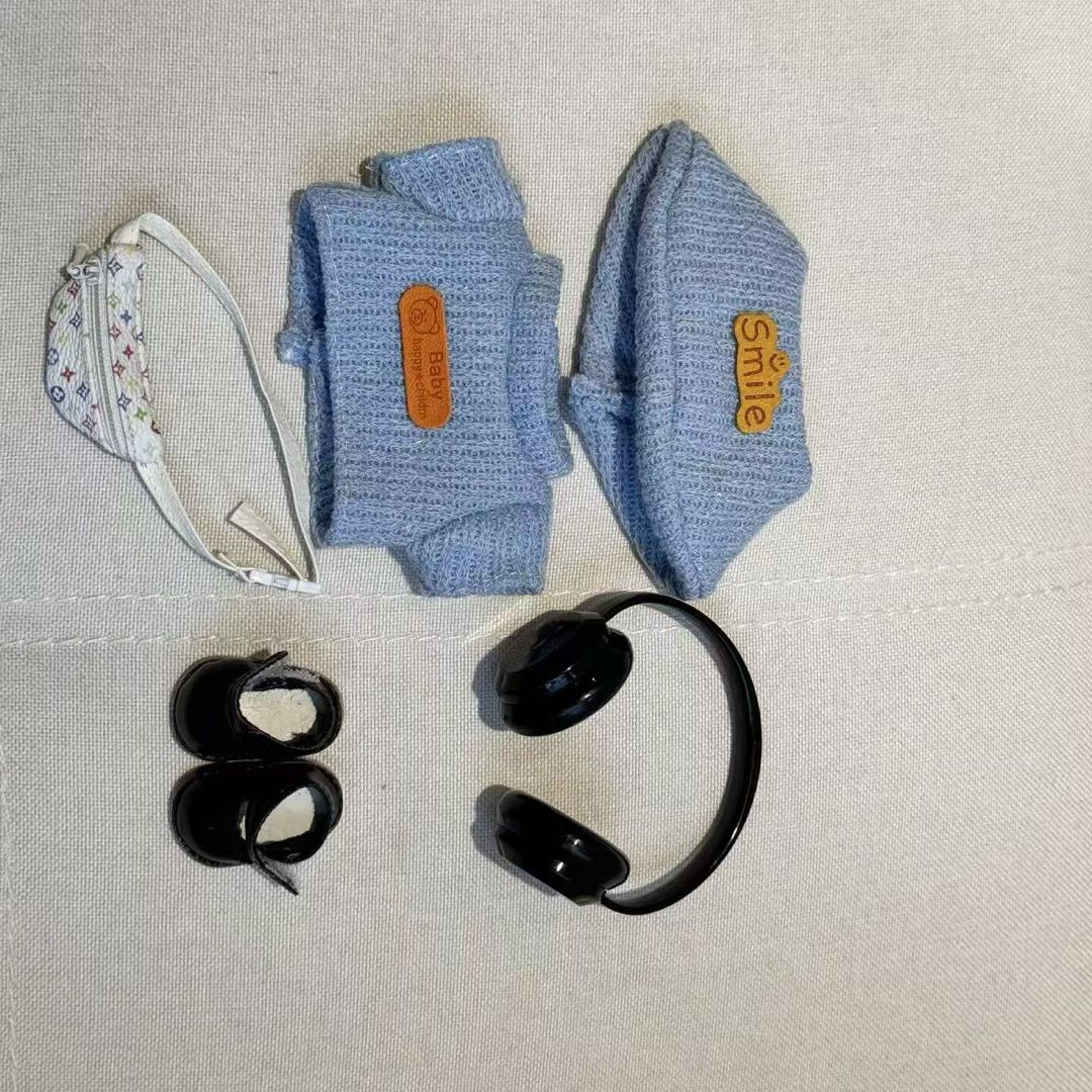 [WY-80]Icy Blue Crochet Set-for 17cm Dolls (Labubu-Optimized Fit)