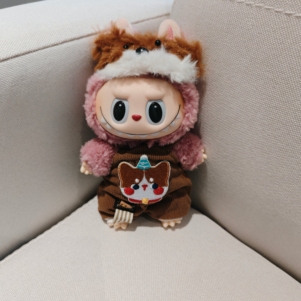 [WY-60]Fuzzy Puppy Set-for 17cm Dolls (Labubu-Optimized Fit)