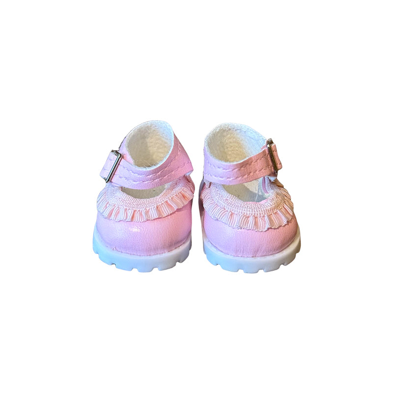 Pure Color Doll Shoes for 17cm Dolls (Labubu-Optimized Fit）