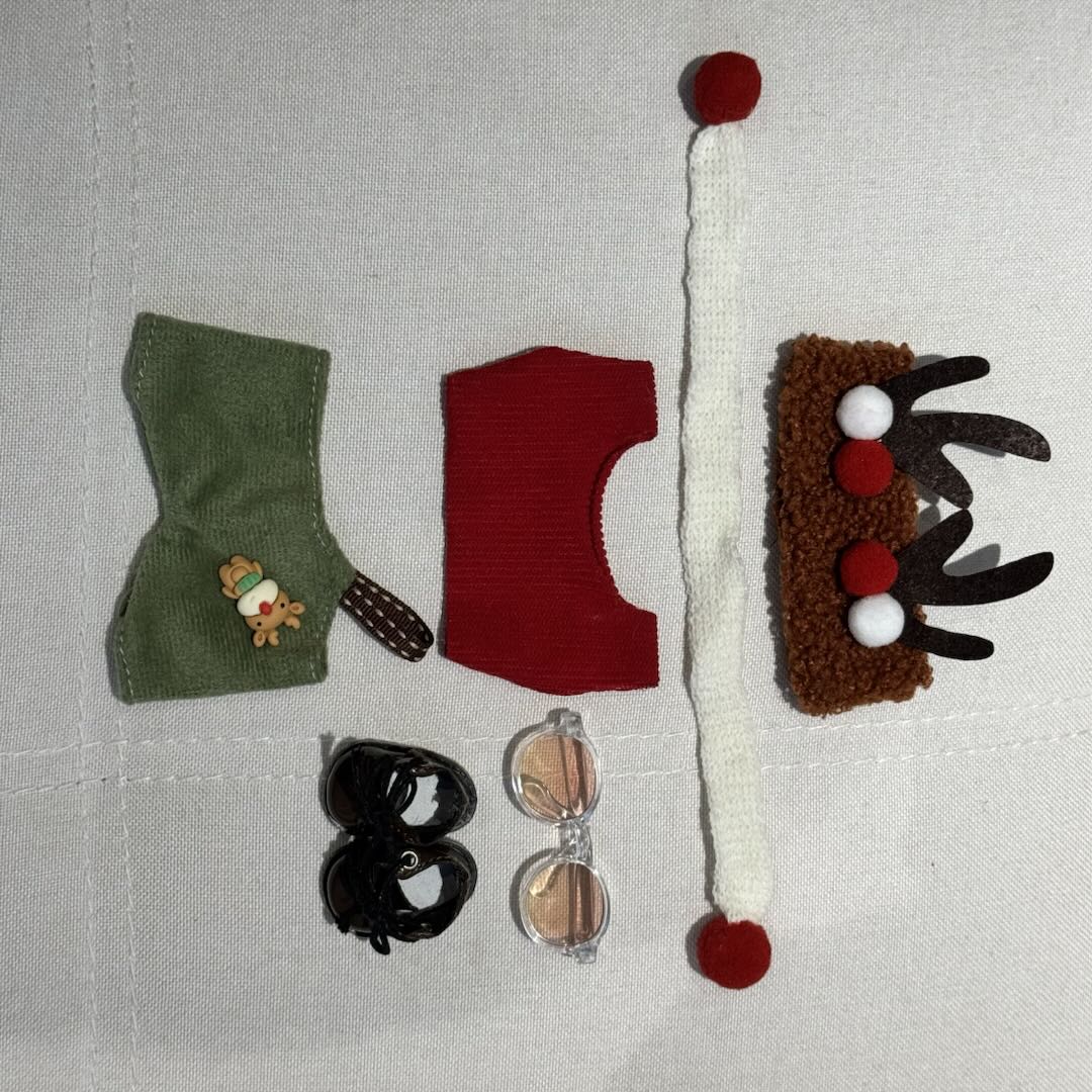 [WY-111]Cozy Christmas Deer Set-for 17cm Dolls (Labubu-Optimized Fit)