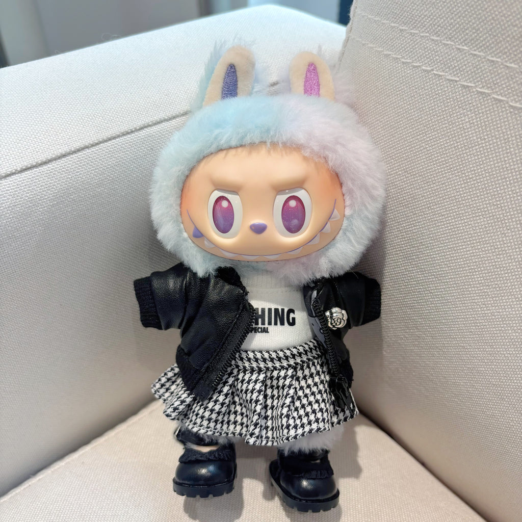 [WY-33]Chnel Leather Jacket set-for 17cm Dolls (Labubu-Optimized Fit）