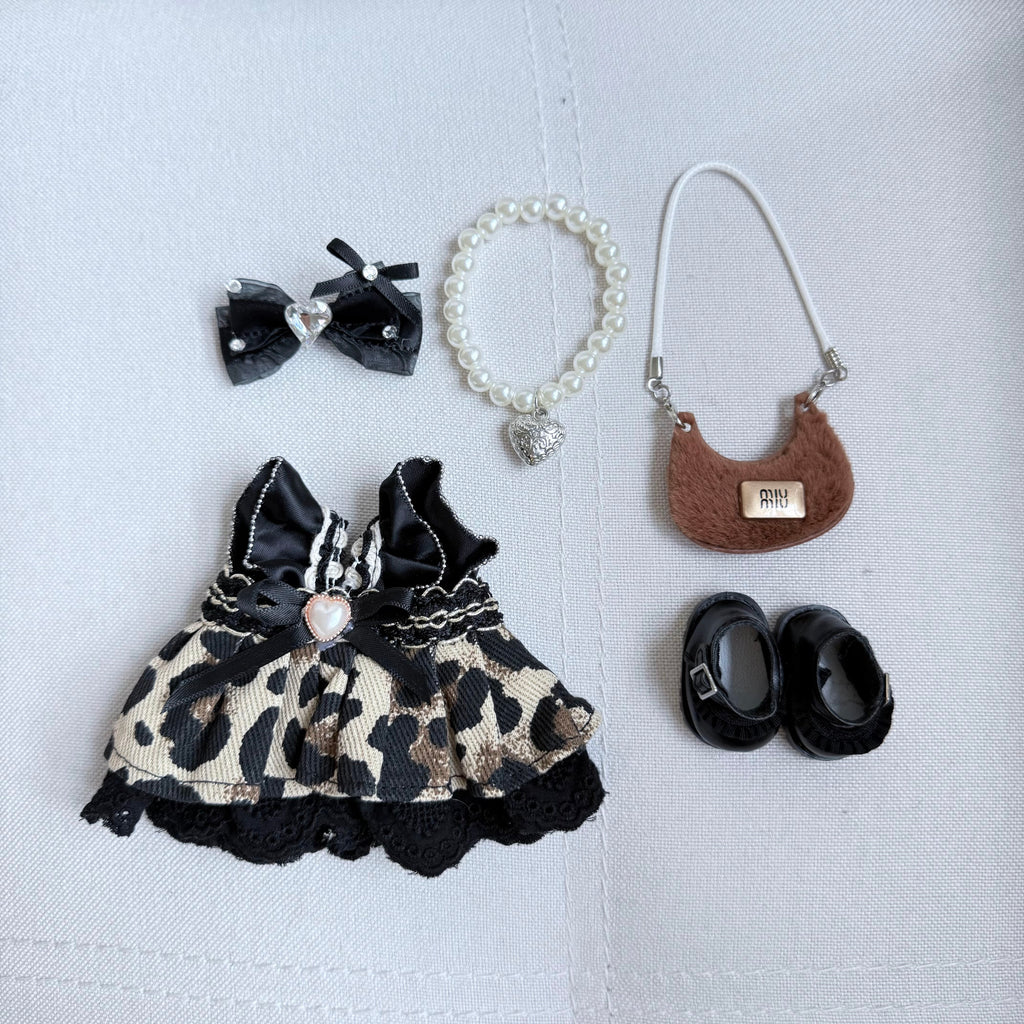 [WY-58]Sexy Leopard Set-for 17cm Dolls (Labubu-Optimized Fit)