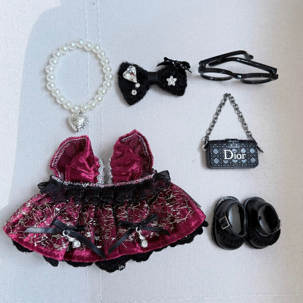 [WY-56]Ruby Queen Set-for 17cm Dolls (Labubu-Optimized Fit)