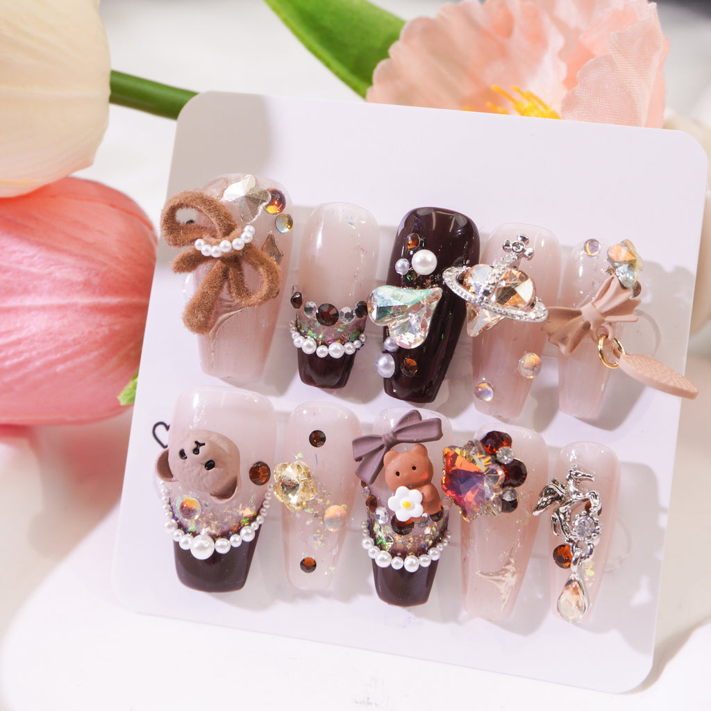 Frothy Cappuccino-Shine Shine DIY Metal Nail Charms