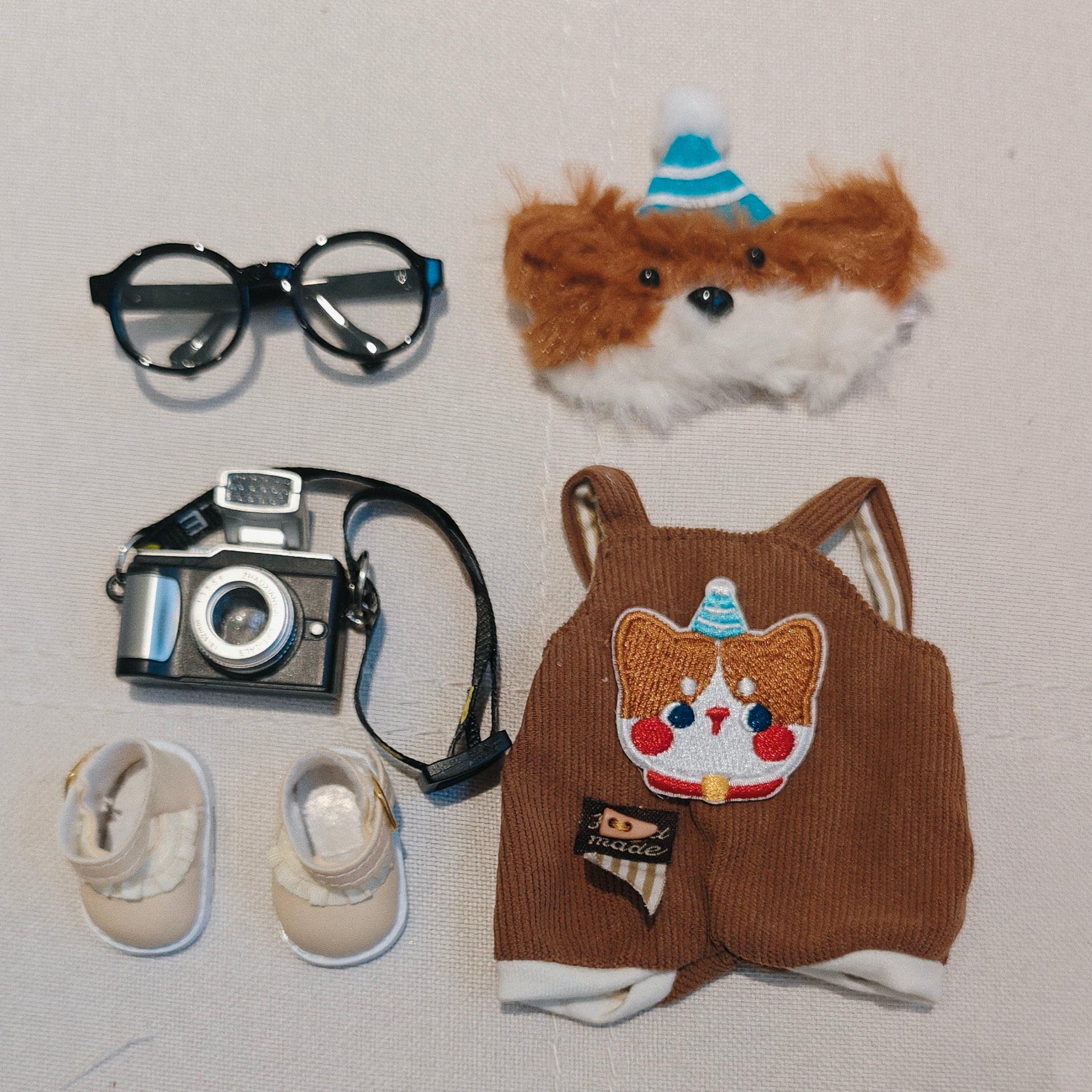 [WY-60]Fuzzy Puppy Set-for 17cm Dolls (Labubu-Optimized Fit)