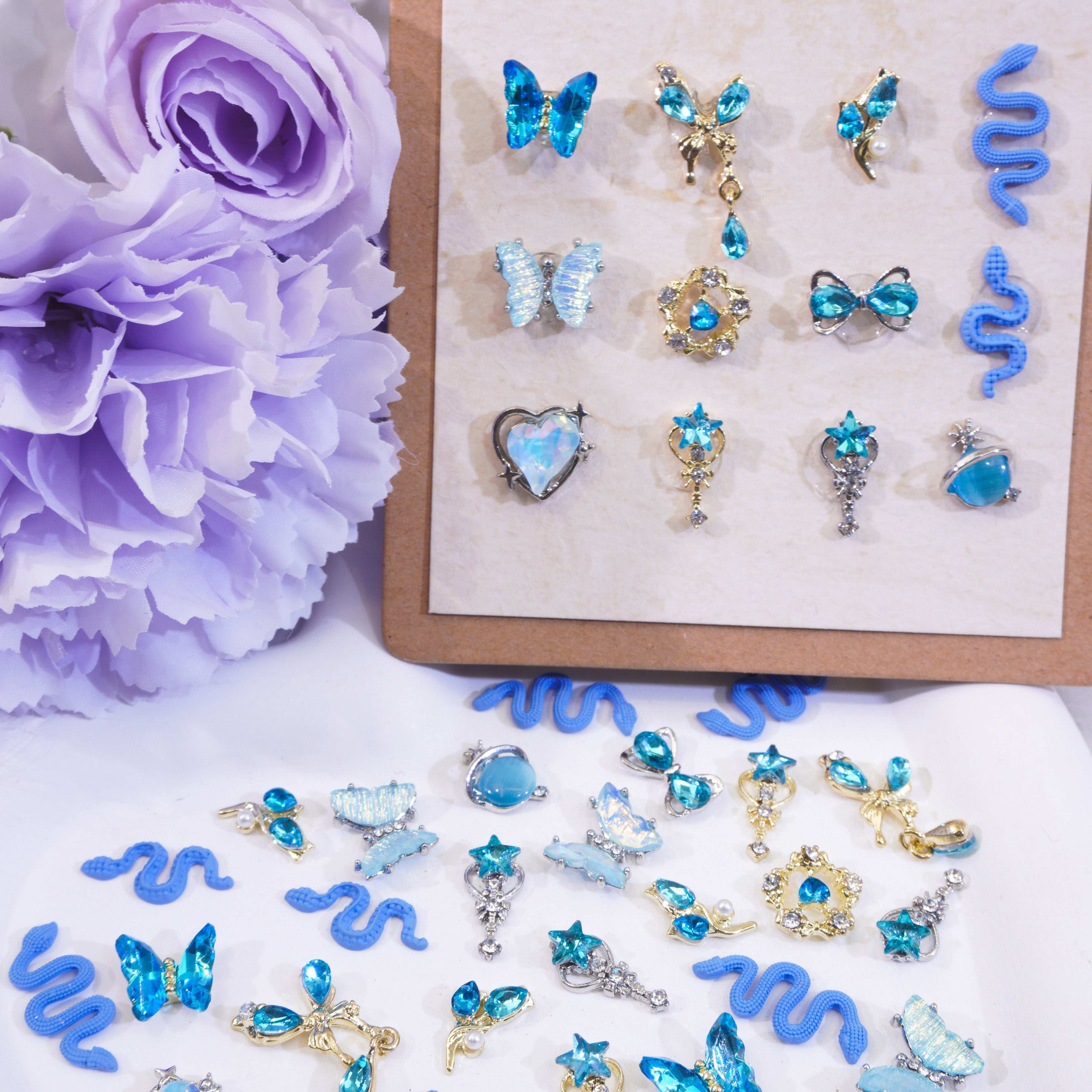 Blue Enchantress-Shine Shine DIY Metal Nail Charms