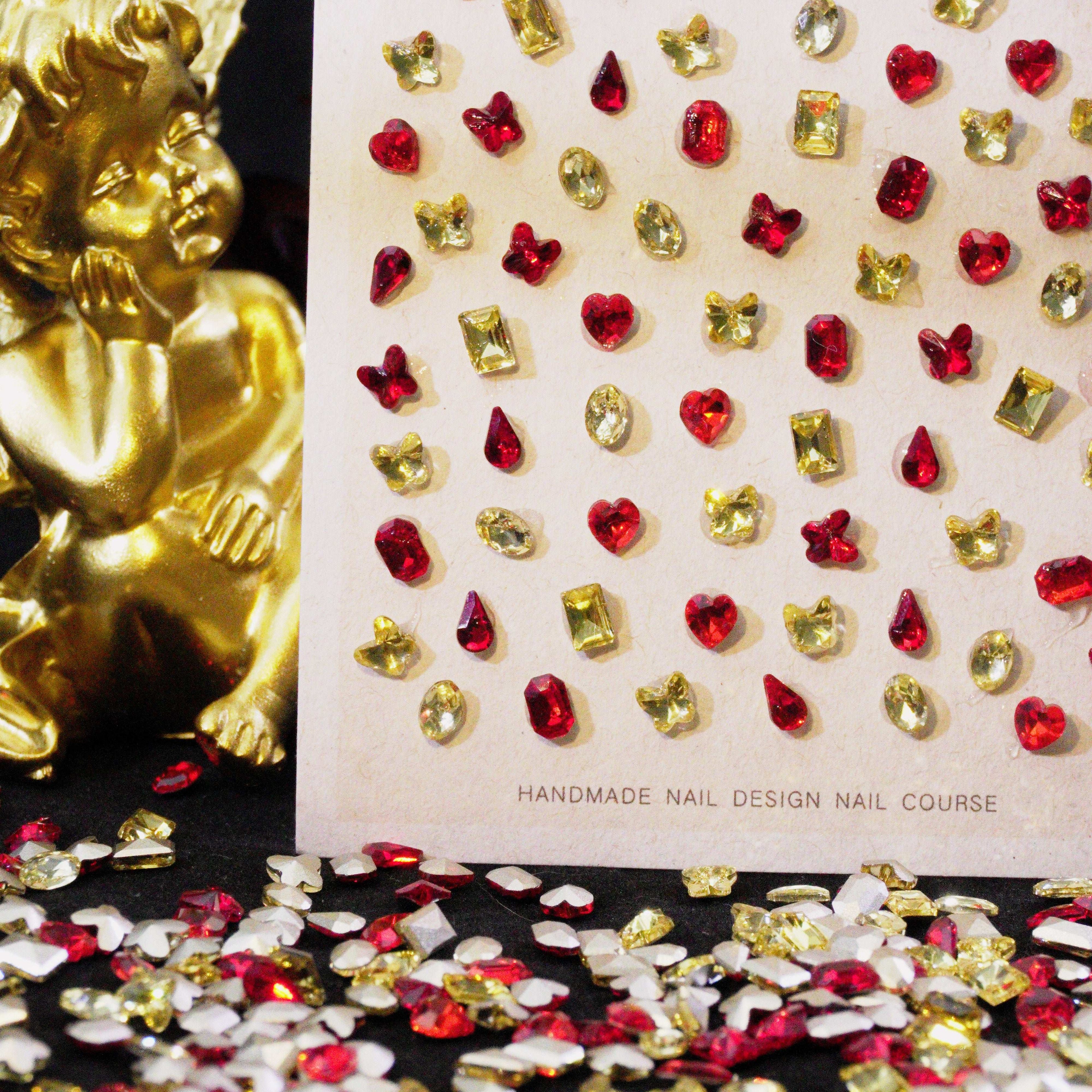 Ruby Radiance-Shine Shine DIY Glass Nail Charms