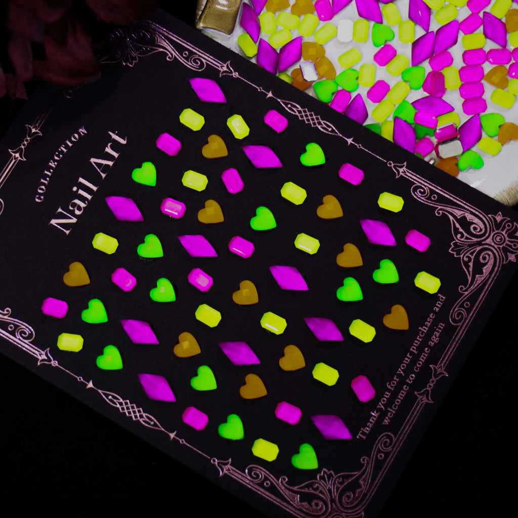 Neon Pixel-Shine Shine DIY Resin Nail Charms