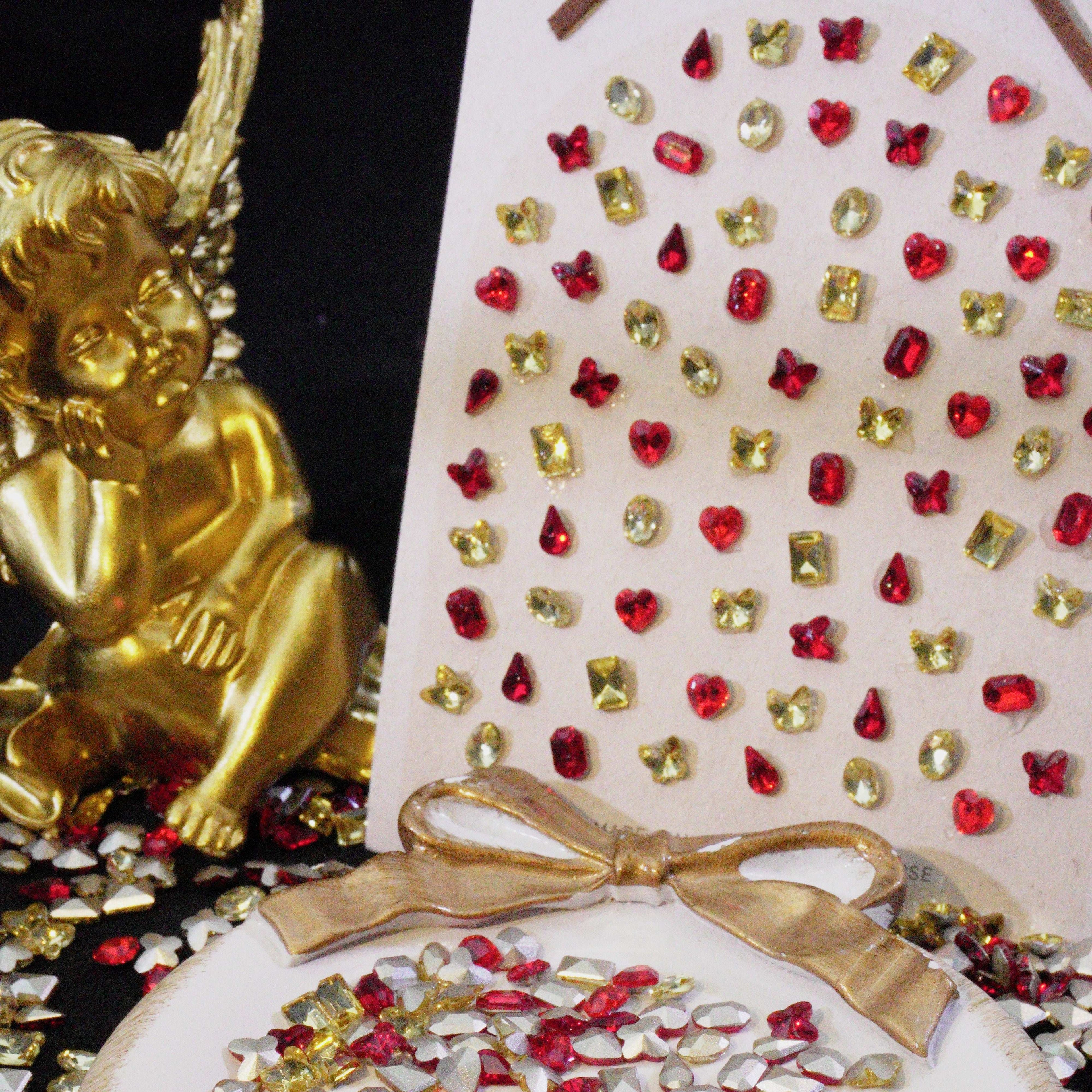 Ruby Radiance-Shine Shine DIY Glass Nail Charms