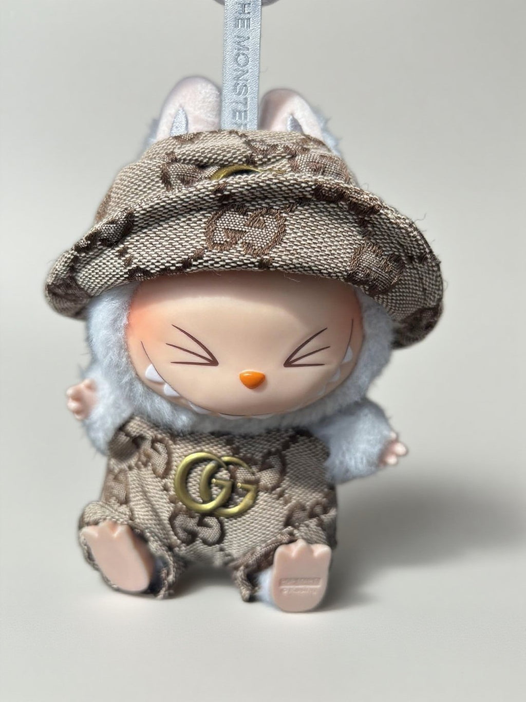 [WY-32]Brown GCCI overalls set-for 17cm Dolls (Labubu-Optimized Fit）