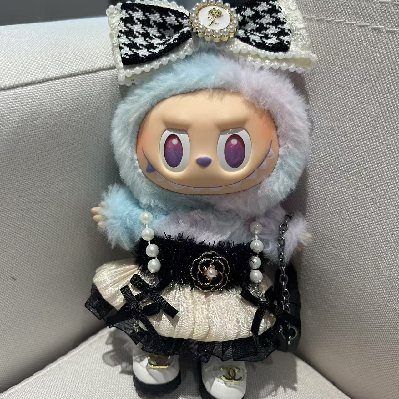 [WY-39]Pearl Bow Princess set-for 17cm Dolls (Labubu-Optimized Fit）