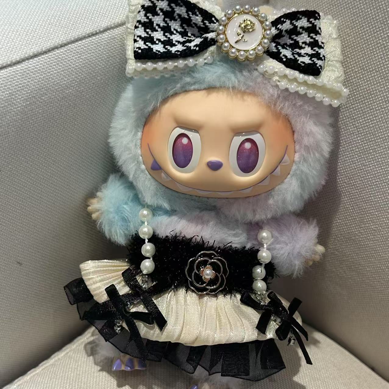 [WY-39]Pearl Bow Princess set-for 17cm Dolls (Labubu-Optimized Fit）