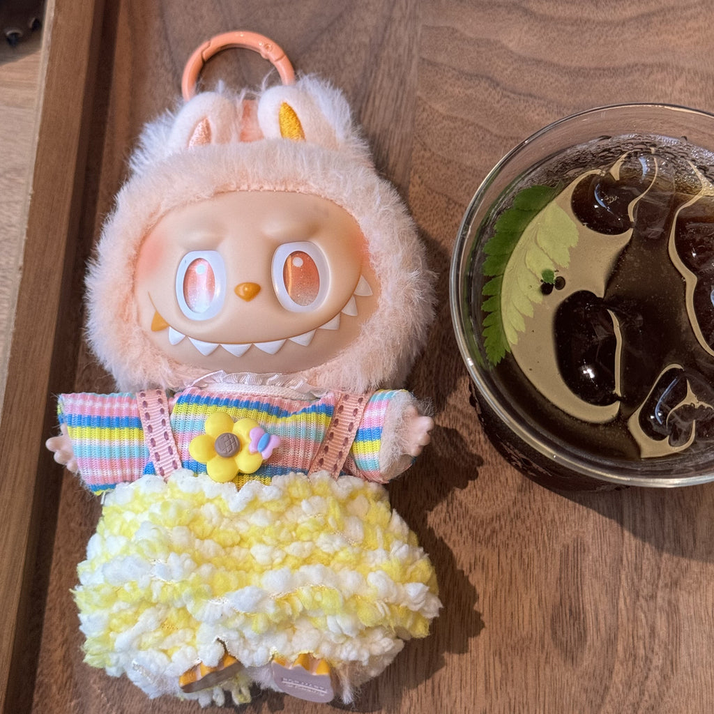 [WY-16]Daisy Dungaree set-for 17cm Dolls (Labubu-Optimized Fit）