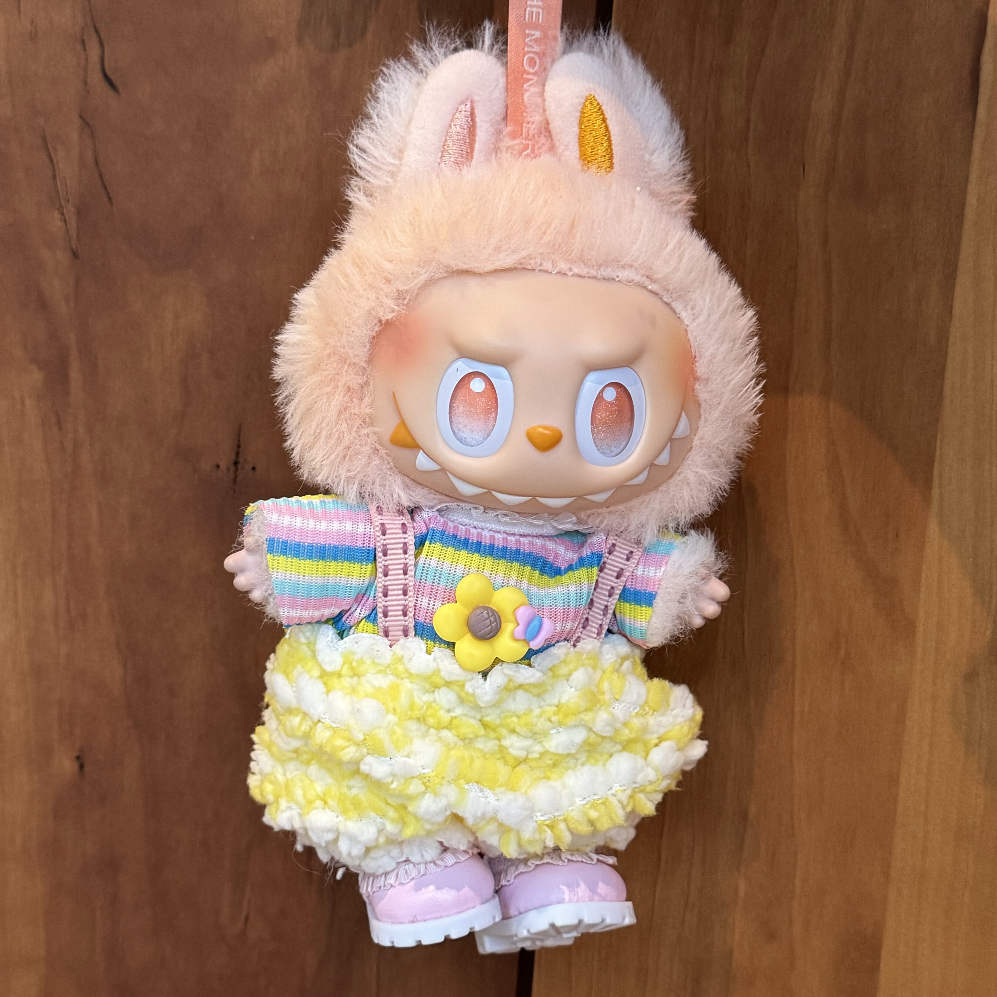 [WY-16]Daisy Dungaree set-for 17cm Dolls (Labubu-Optimized Fit）