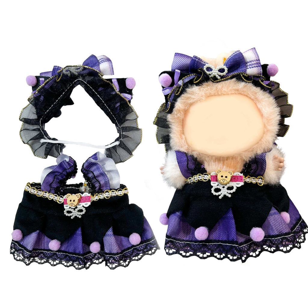 Nocturne's Lolita Waltz set-for 17cm Dolls (Labubu-Optimized Fit）